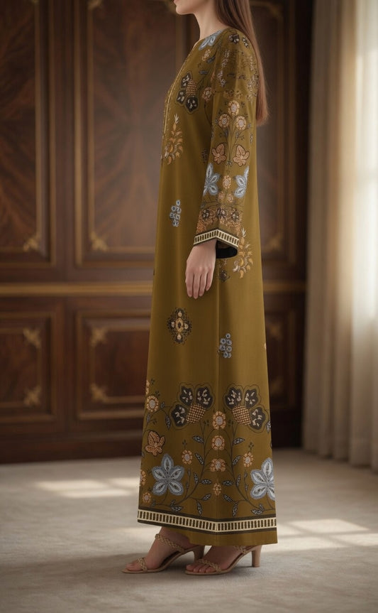 Mehr-e-Olive Bloom Kaftan