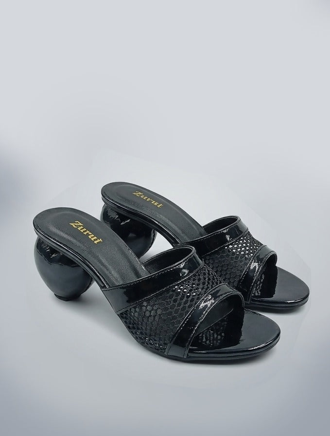 Noir Mesh Mules