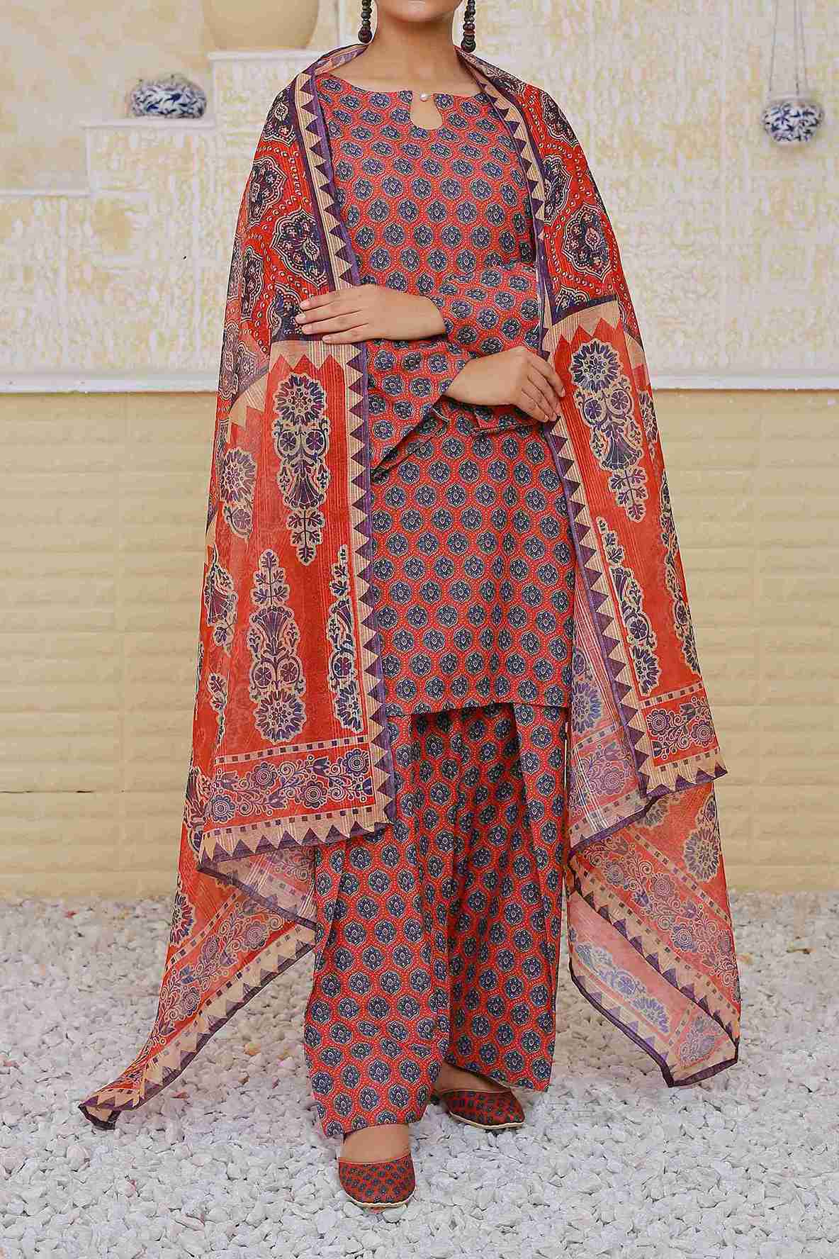 Ajrak Flame Unstitched
