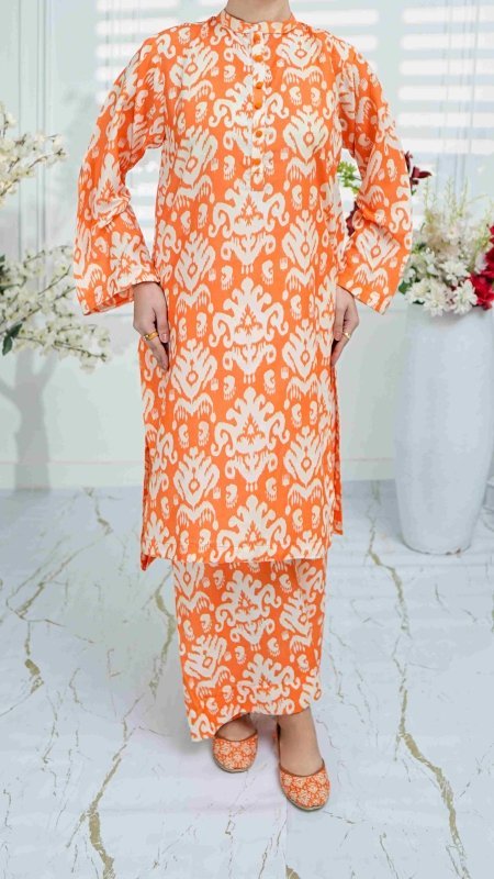 Amber Ikat Unstitched X Khussa (Combo Set)