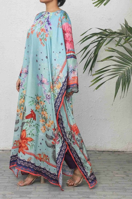 Aqua Bloom Kaftan 🌸
