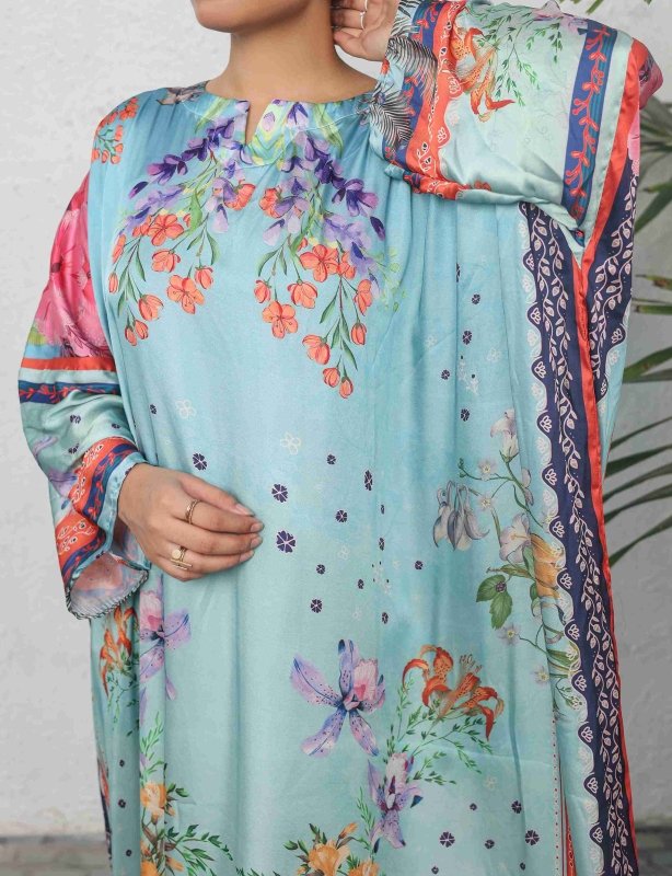 Aqua Bloom Kaftan 🌸