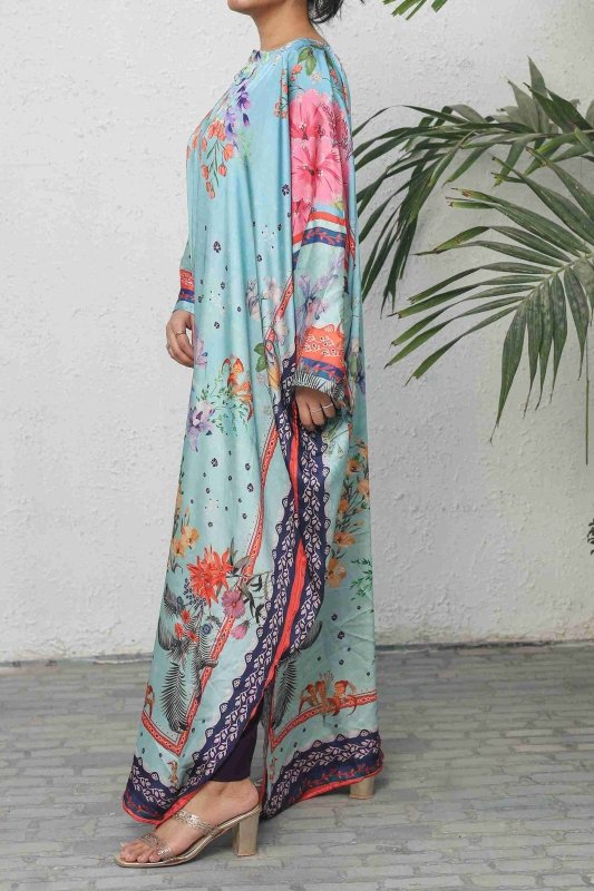 Aqua Bloom Kaftan 🌸