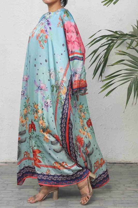 Aqua Bloom Kaftan 🌸