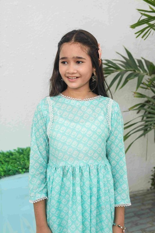 ❄️ Aqua Grace Long Frock