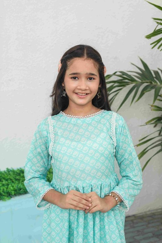 ❄️ Aqua Grace Long Frock