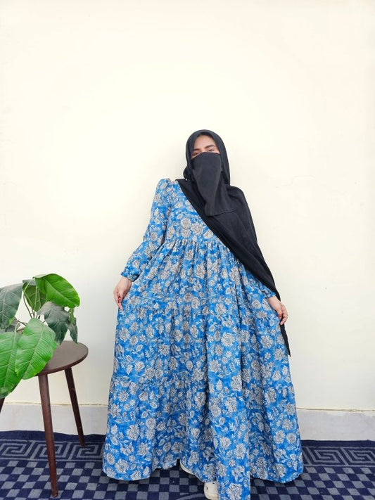 Azure Bloom – Maxi Tunics Dress