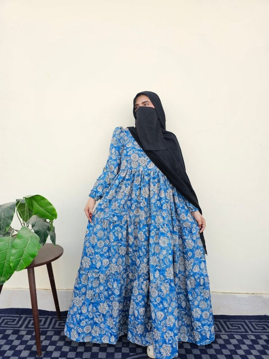 Azure Bloom – Maxi Tunics Dress