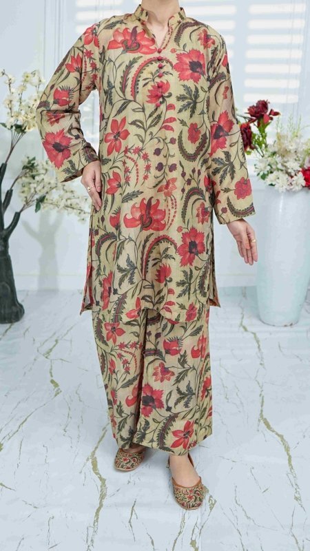 Crimson Bloom Unstitched X Khussa (Combo Set)