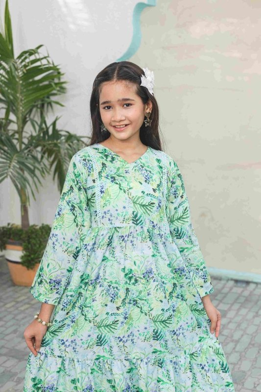 ๐ฟ Emerald Leaf Long Frock