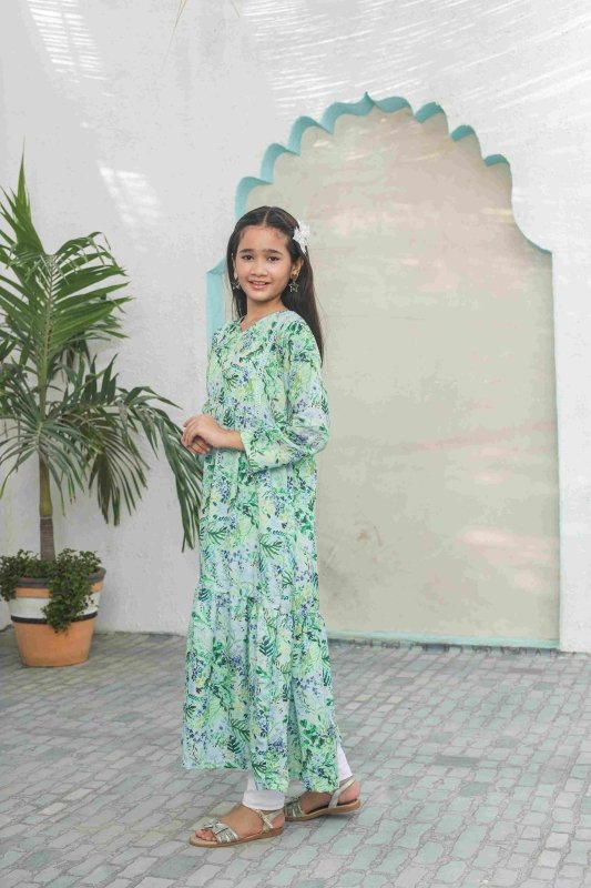๐ฟ Emerald Leaf Long Frock