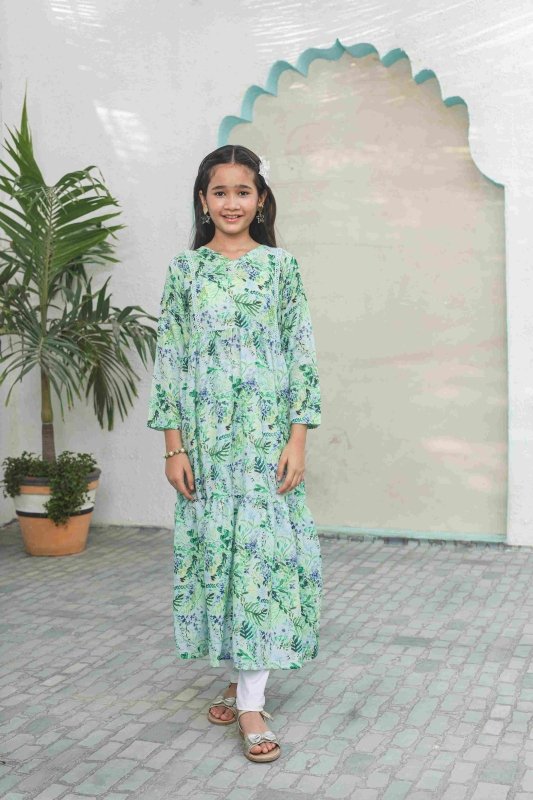 ๐ฟ Emerald Leaf Long Frock