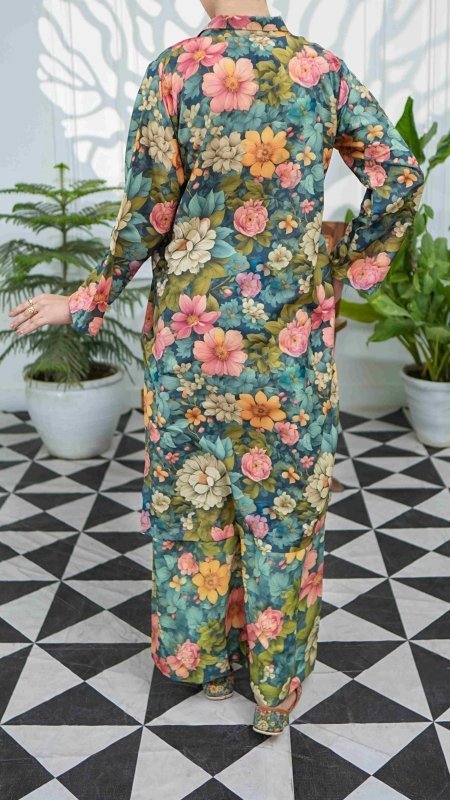 Floral Sonata Unstitched X Khussa (Combo Set)