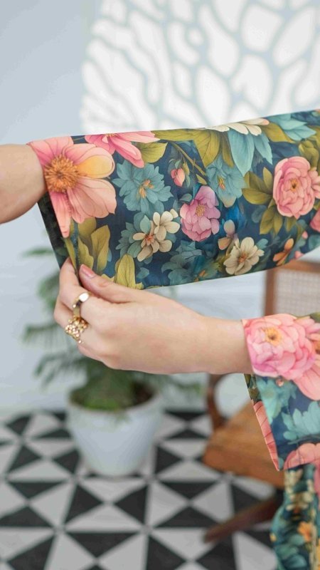 Floral Sonata Unstitched X Khussa (Combo Set)