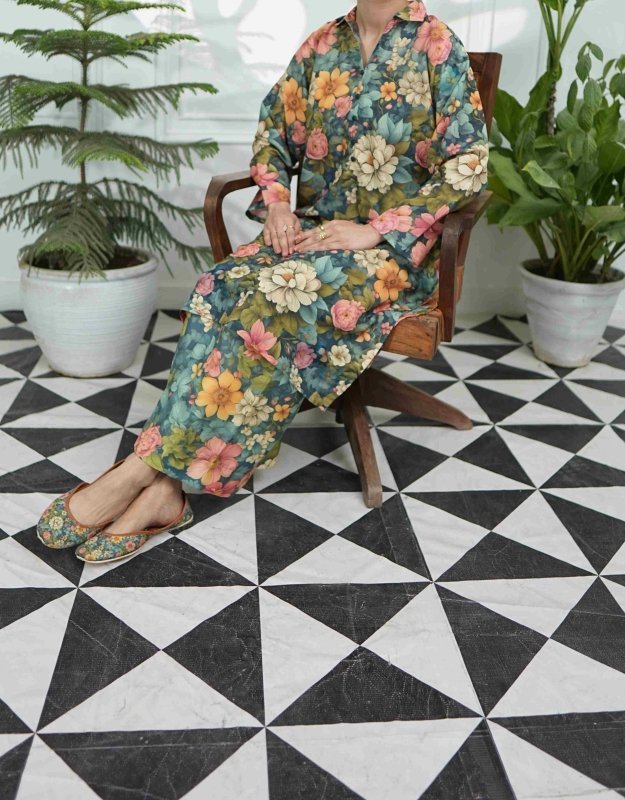 Floral Sonata Unstitched X Khussa (Combo Set)