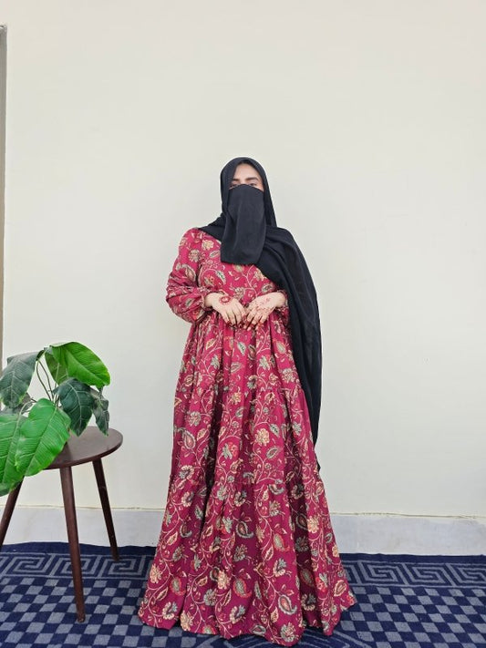 Kashmiri Crimson Tunics Dress