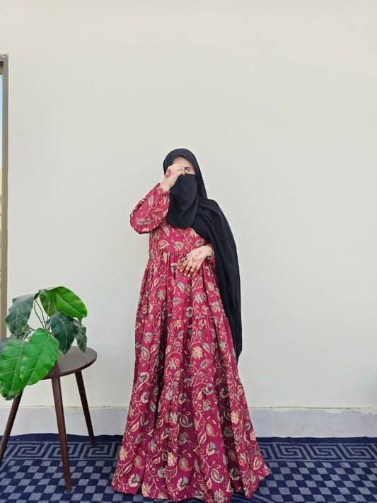 Kashmiri Crimson Tunics Dress