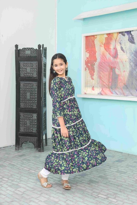 π Midnight Blossom Long Frock