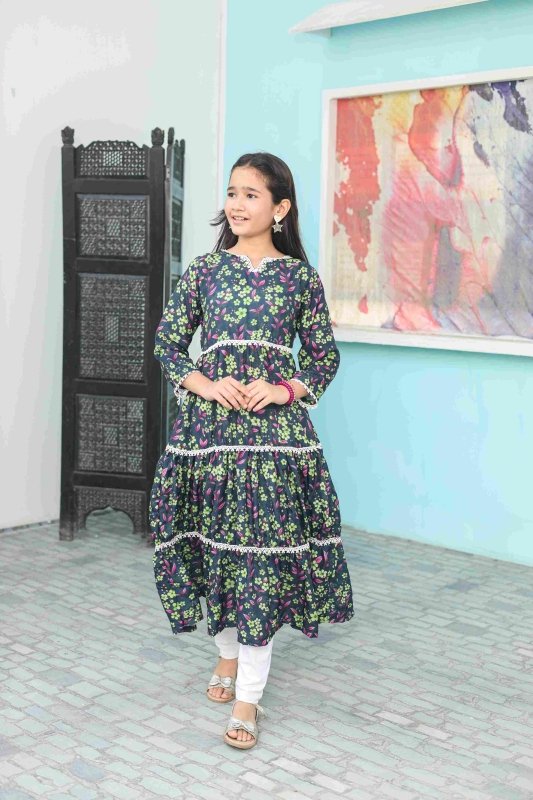 π Midnight Blossom Long Frock