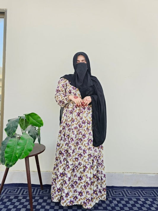 Purple Iris Bloom Tunics Dress