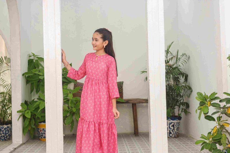 🌸 Rosé Glow Long Frock