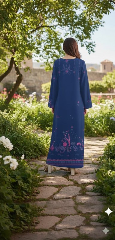 Sapphire Garden kaftan