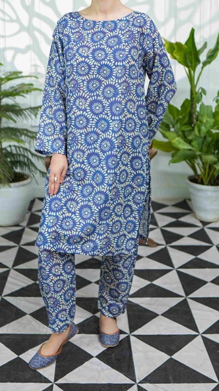 Serene Bloom Unstitched X Khussa (Combo Set)