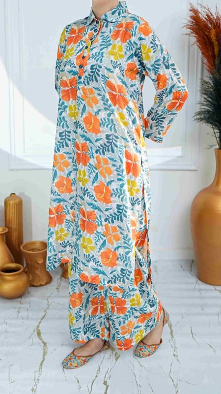 Sunlit Bloom Unstitched X Khussa (Combo Set)