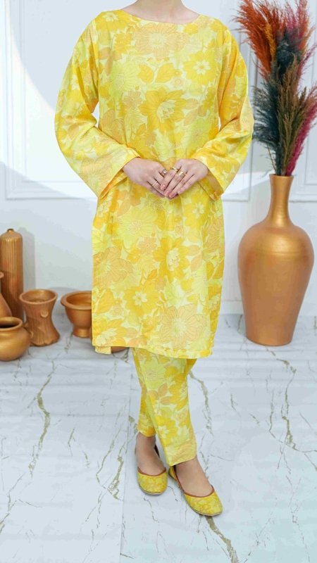 Sunshine Bloom Unstitched X Khussa (Combo Set)