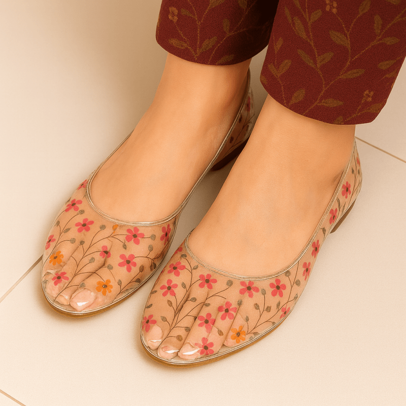 Wildflower Veil Transparent Pumps