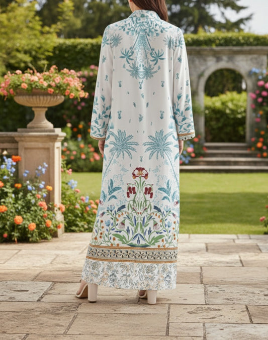 Blue Fern kaftan