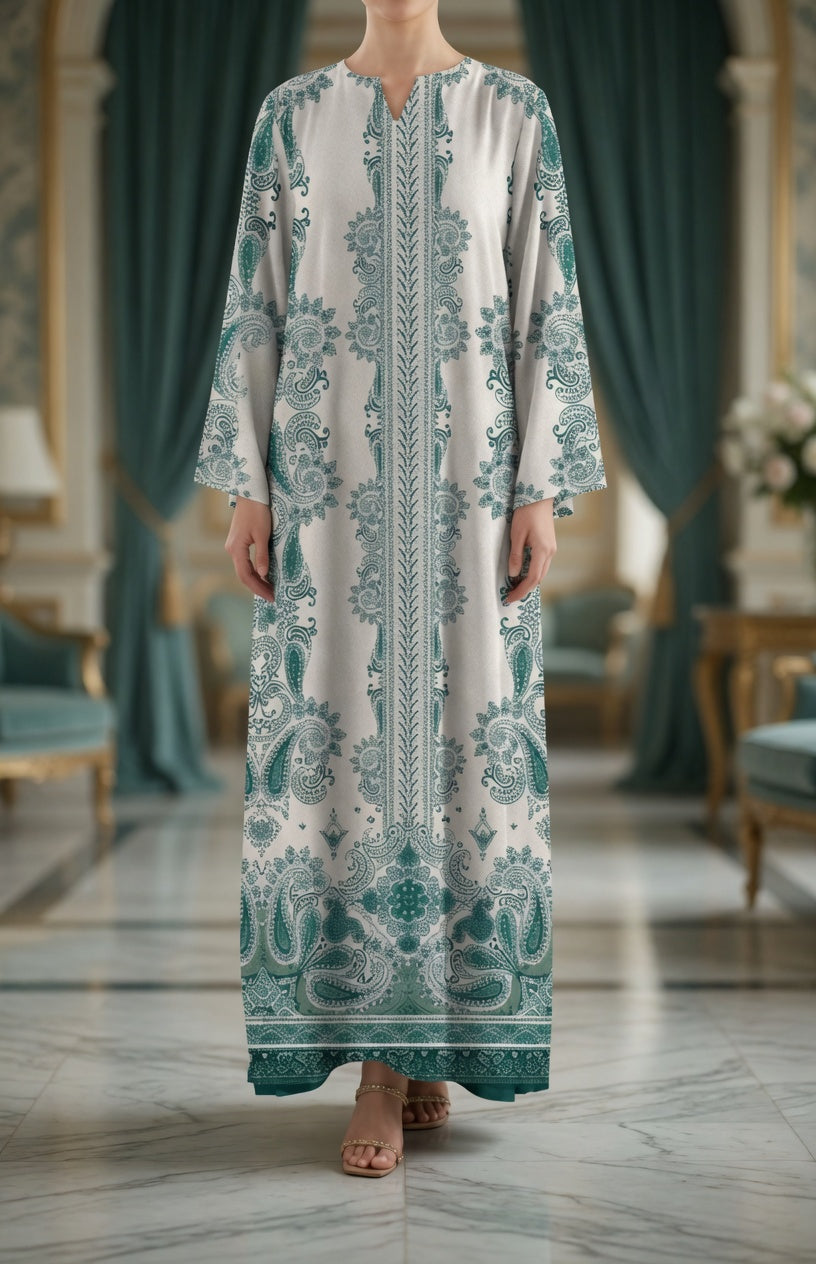 Emerald Ivory Kaftan
