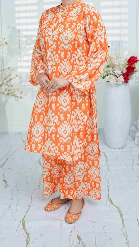 Amber Ikat Stitched X KHUSSA (COMBO SET)