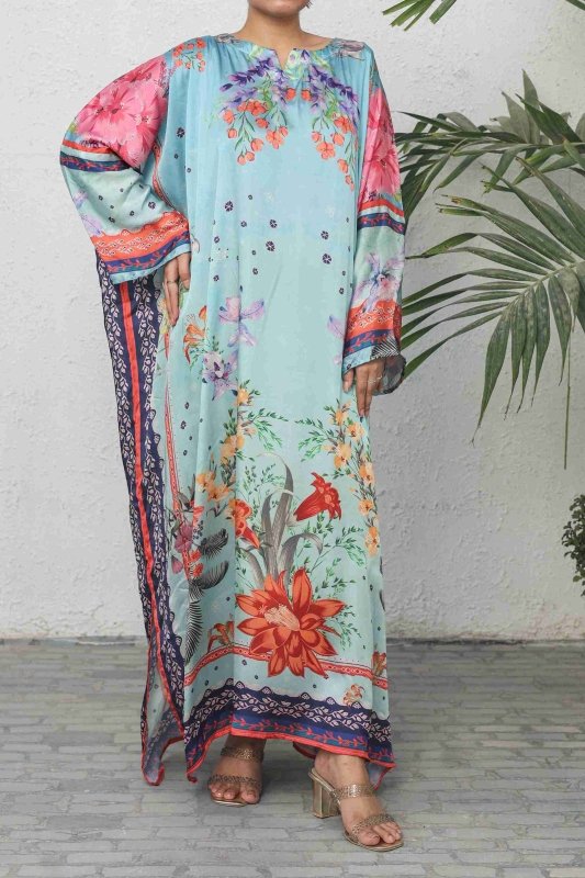 Aqua Bloom Kaftan 🌸
