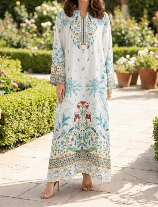 Blue Fern kaftan