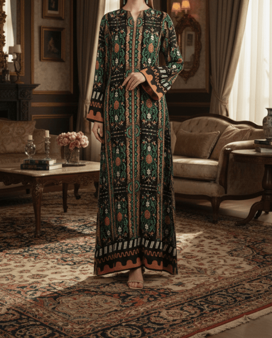 🌿 Emerald Heirloom Kaftan