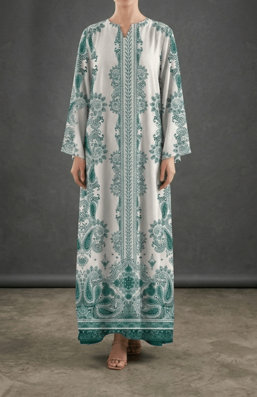Emerald Ivory Kaftan