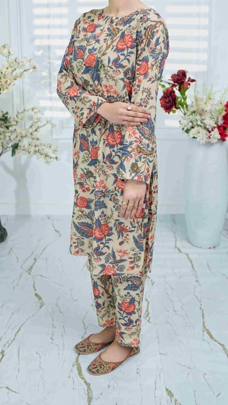 Floral Symphony  Unstitched X Khussa (Combo Set)