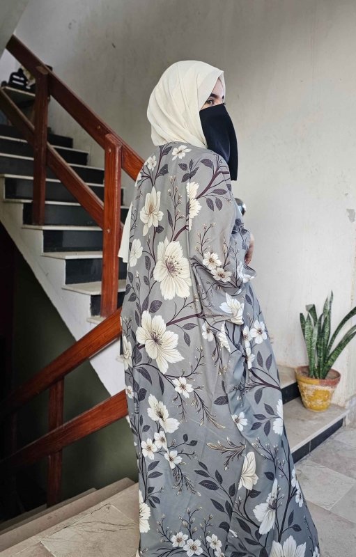 Grey Bloom Kaftan Tunics