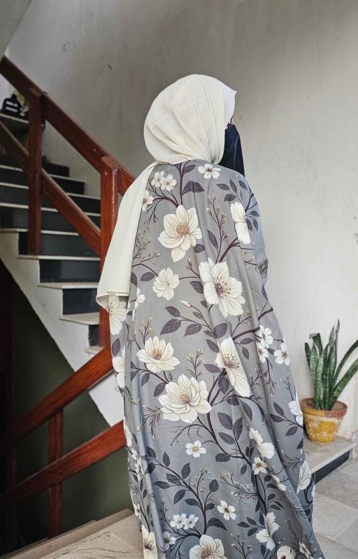 Grey Bloom Kaftan Tunics