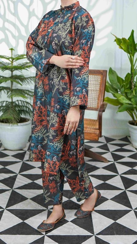 Midnight Flora  Stitched X KHUSSA (COMBO SET)