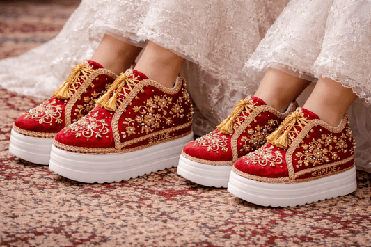 Mommy & Me Sneakers-38-red( 1.5 Inch Sole)