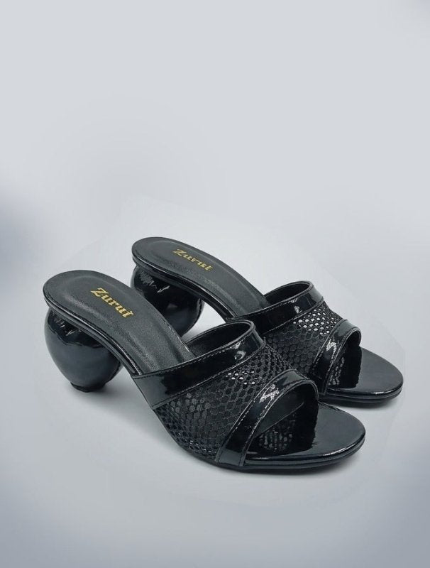 Noir Mesh Mules