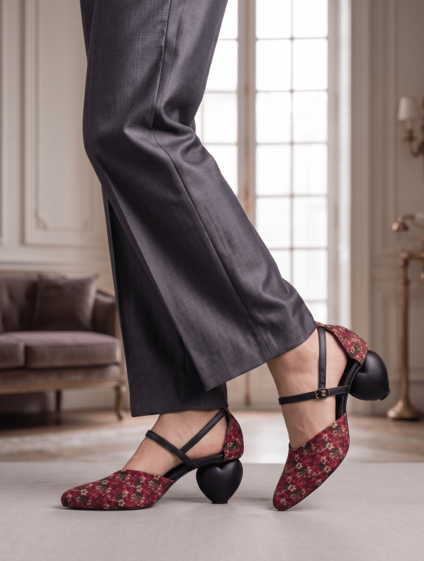 Velvet Bloom Heels